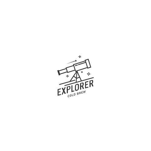 Telescope logo with the title 'Explorer Cold Brew'