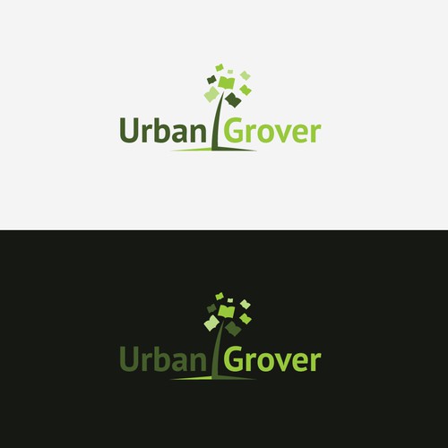 Web design logo with the title 'Logo for " about growing "course'