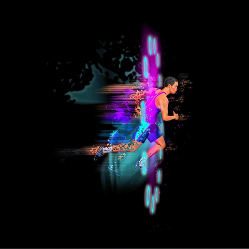 Futuristic artwork with the title 'Wellbeing Science'