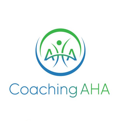 German logo with the title 'A Positive Focus Logo for Coaching AHA'