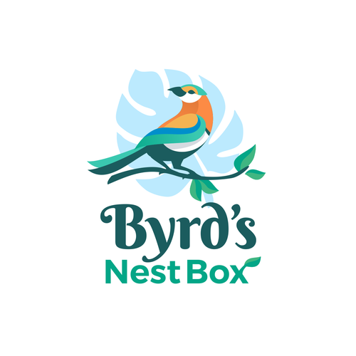 Green leaf logo with the title 'Byrd's Nest Box'