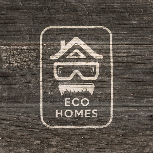 Craftsman design with the title 'Logo for Craftsman builders "EcoHomes"'