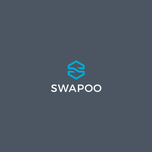 Aqua logo with the title 'Bold logo concept for Swapoo'