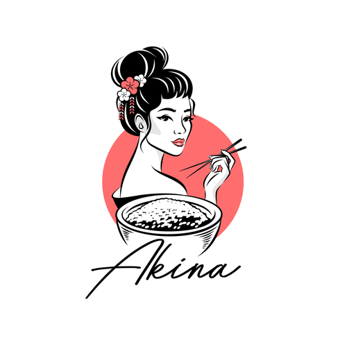 Beautiful logo with the title 'Akina'