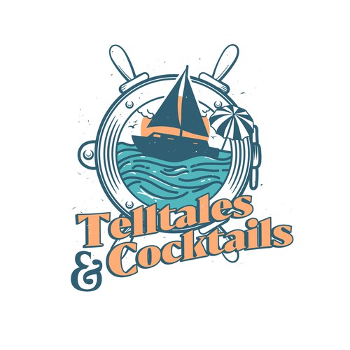 Sea artwork with the title 'Cocktails brand'