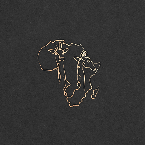 Travel blog logo with the title 'Unique, catchy design of the African continent'