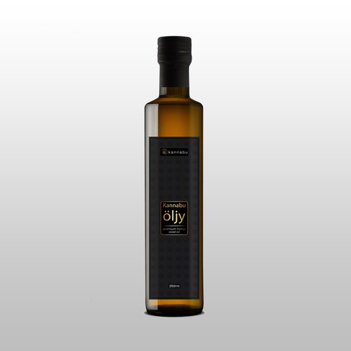 Hemp label with the title 'bottle label design'