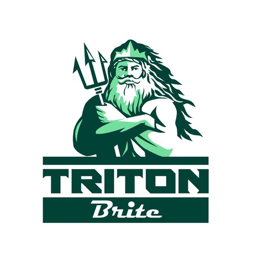Trident logo with the title 'Triton Brite'
