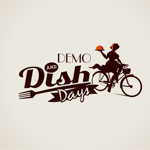 Biker logo with the title 'Demo and dish days Event'