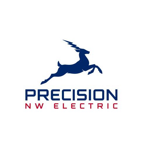 Electricity design with the title 'Stag with Electric Bolts as horns logo '