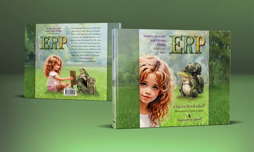 Colorful book cover with the title 'Book cover design of the book "Jules Can Read, ERP"'