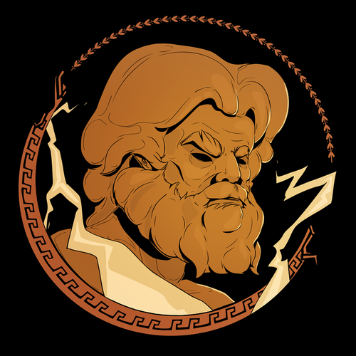 Cool t-shirt with the title 'Zeus T-shirt design'