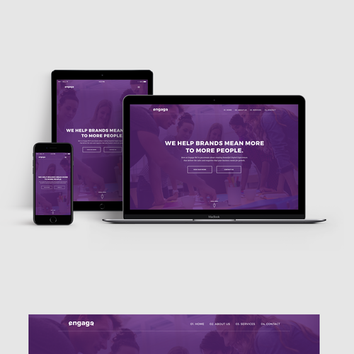 Communication website with the title 'Engage Digital Marketing'