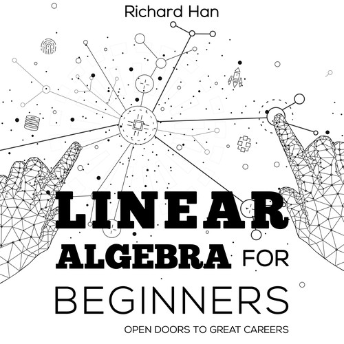 Mathematics design with the title '- LINEAR ALGEBRA FOR BEGINNERS - '