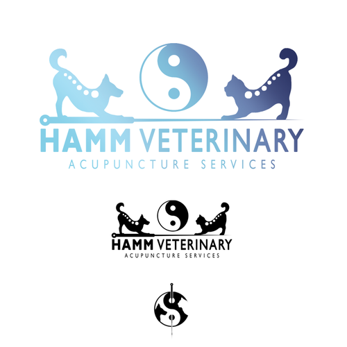 Yin-yang logo with the title 'Hamm Veterinary'