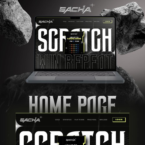 Game website with the title 'Gacha'