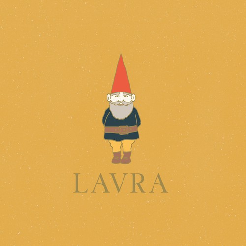 Gnome logo with the title 'A kitsch and fun logo for fashion brand LAVRA'