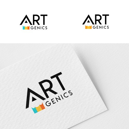 Student logo with the title 'Art Genics'
