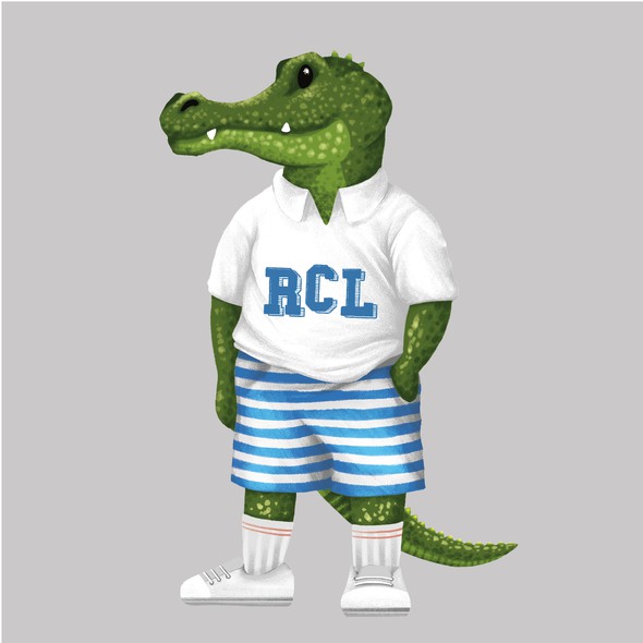 Cute artwork with the title 'Crocodile illustration for clothing brand '