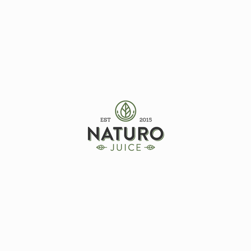 Juice logo with the title 'Naturo Juice'