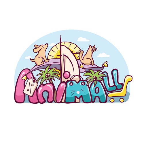 Pet shop logo with the title 'Pet shop shopping mall '