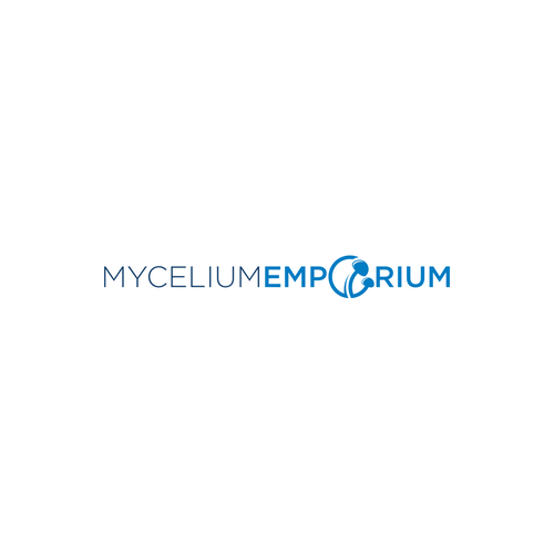 Mushroom logo with the title 'Logo Concept for Mycelium Emporium'