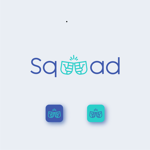 Pastel logo with the title 'Squuad logo'