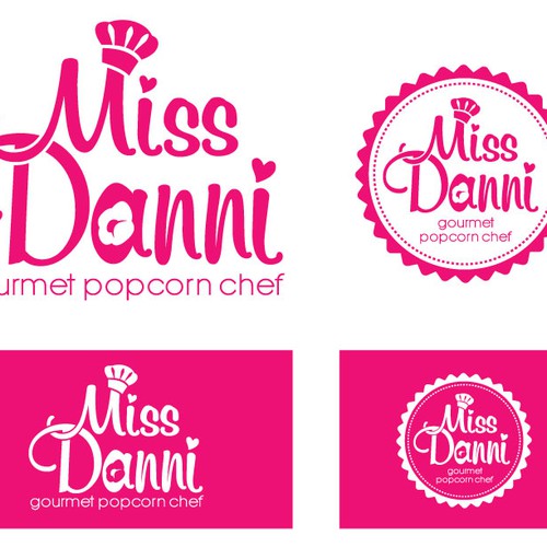 Chef hat design with the title 'Ms. Danni Popcorn Chef'