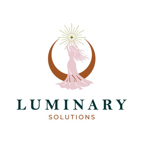 Woman design with the title 'Luminary Solutions'