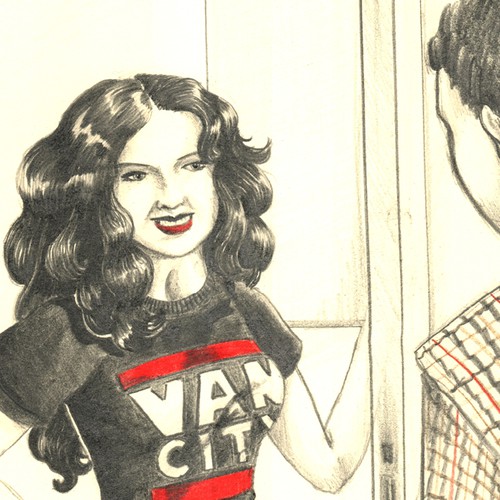 Black artwork with the title 'Final Design- Anniversary Drawing'