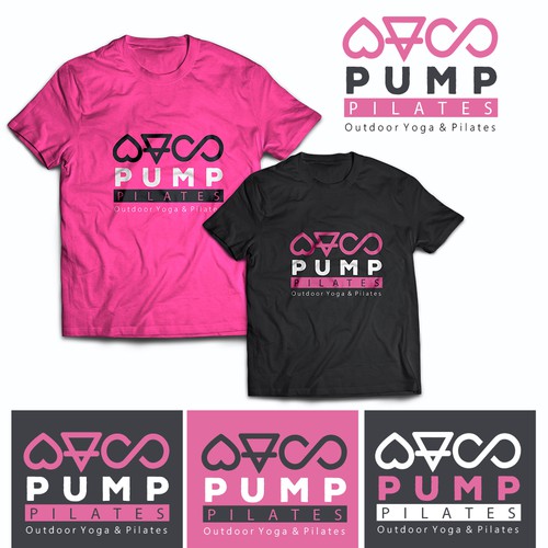 Workout logo with the title 'pilates'