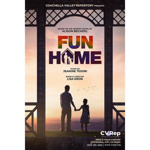 Theater design with the title 'Fun Home - Show Poster'