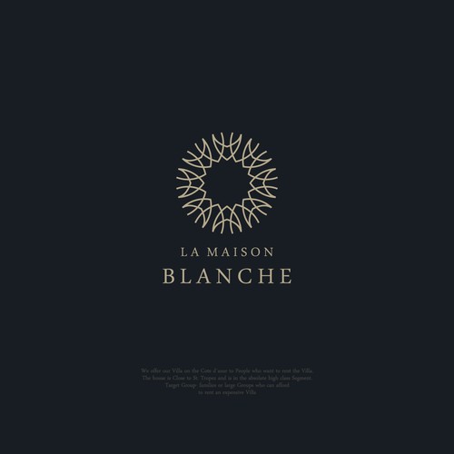 Spa brand with the title 'Logo concept for La Maison Blanche'