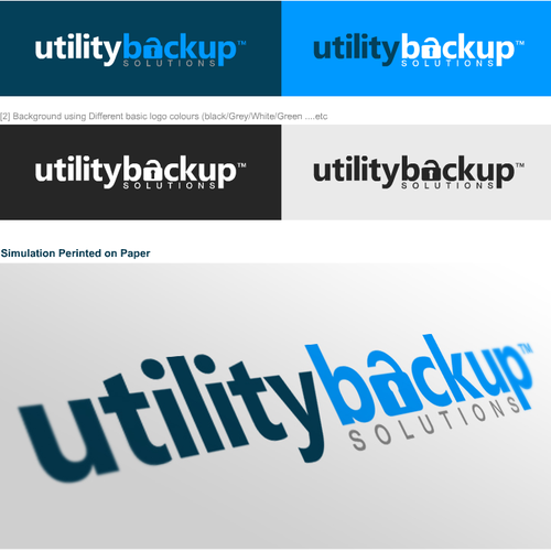 Safety logo with the title 'Utility Backup Logo'