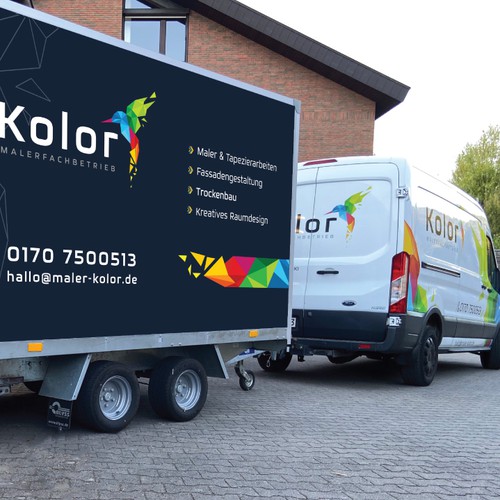 Vehicle graphic design with the title 'the Kolar van wrap '