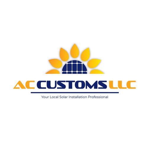 Sunflower design with the title 'Ac Customs'