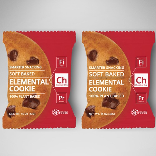 Biscuit packaging with the title 'The Elemental Cookie'