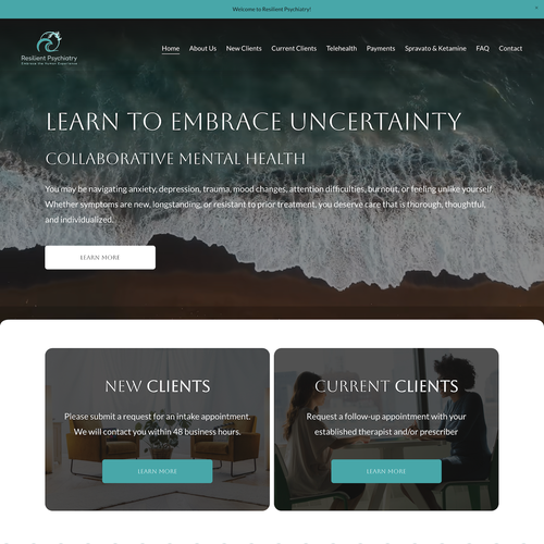 Design with the title 'Resilient Pyschiatry Design'