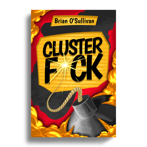 Story book cover with the title 'ClusterF*ck Book Cover'