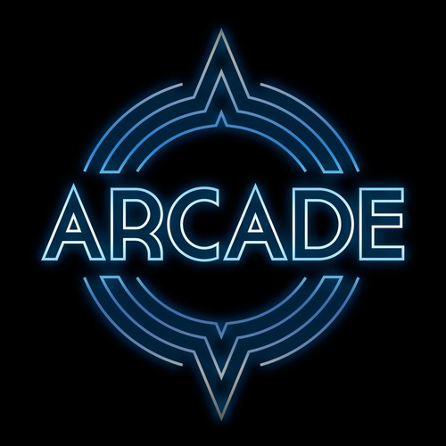 Pinball logo with the title 'Arcade Maze '