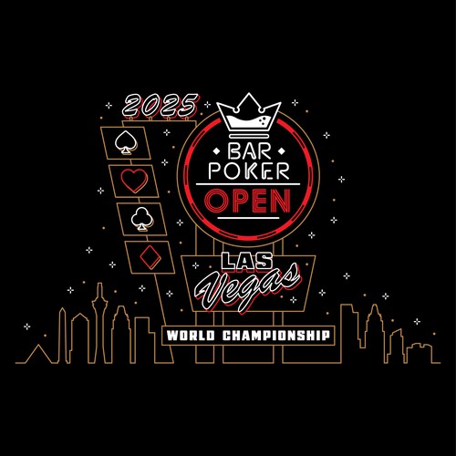 Championship design with the title 'Bar Poker Open Championship 2025 Merchandise'
