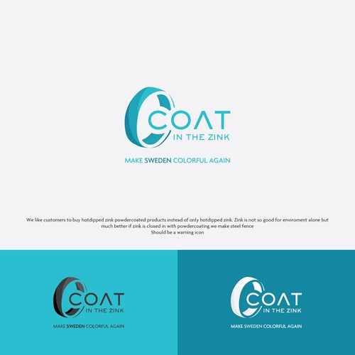 Swedish design with the title 'COAT IN THE ZINK LOGO'