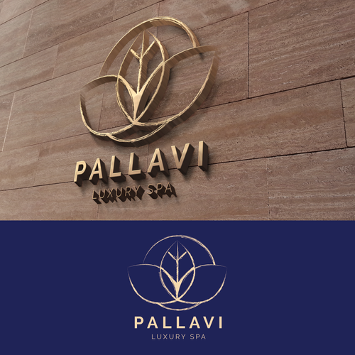 Spa logo with the title 'Elegant, rustic logo for luxury spa.'