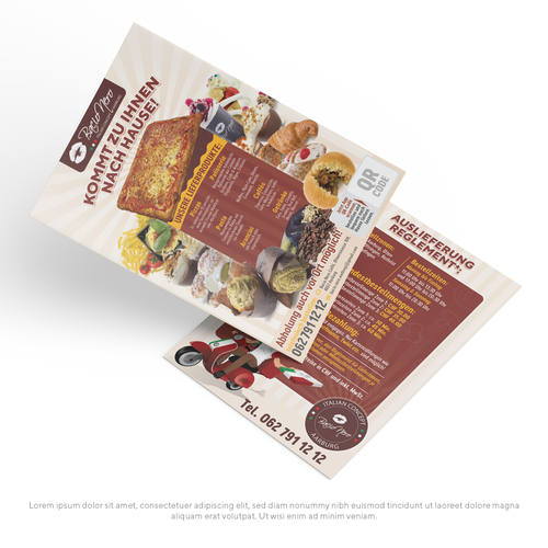 Beverage design with the title 'Bacio Nero Cafe Flyer Design'