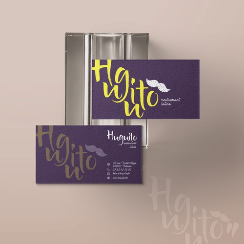 Name card design with the title 'Huguito Name Card'