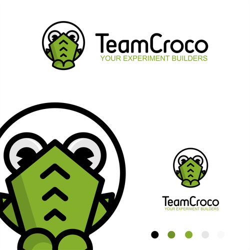 Crocodile logo with the title 'logo and character'