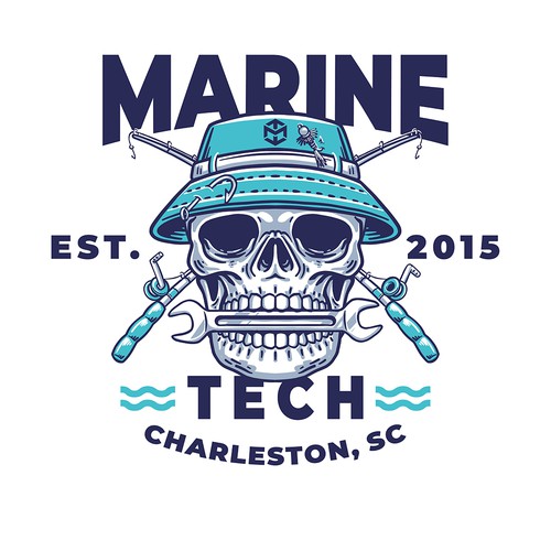 Fishing t-shirt with the title 'Southern Lifestyle - Marine Tech Shirt'