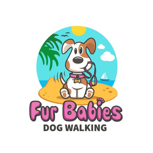 dog walking service logo