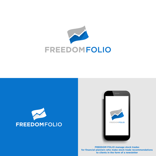 Freedom logo with the title 'Simple Logo for Financial Service'