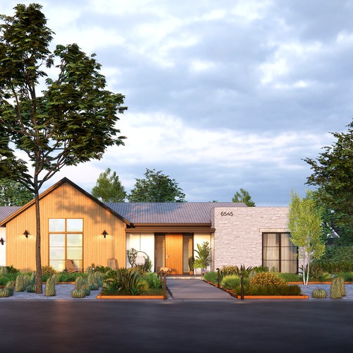 Renovation design with the title 'House Front Elevation Design'